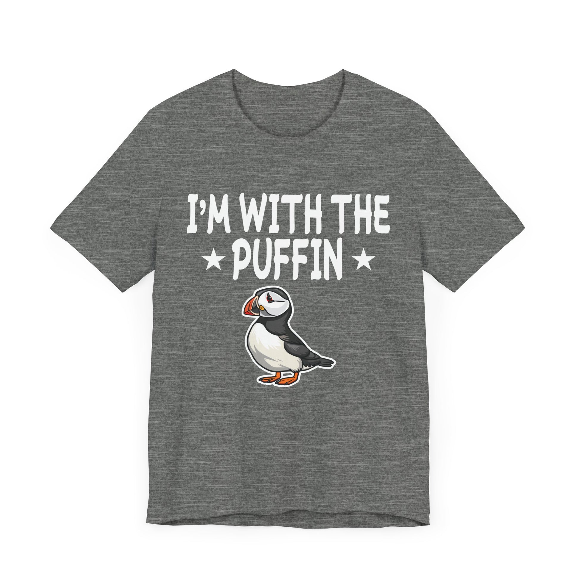 I'm With The Puffin Unisex Short Sleeve Tee - Funny Animal Graphic T-Shirt