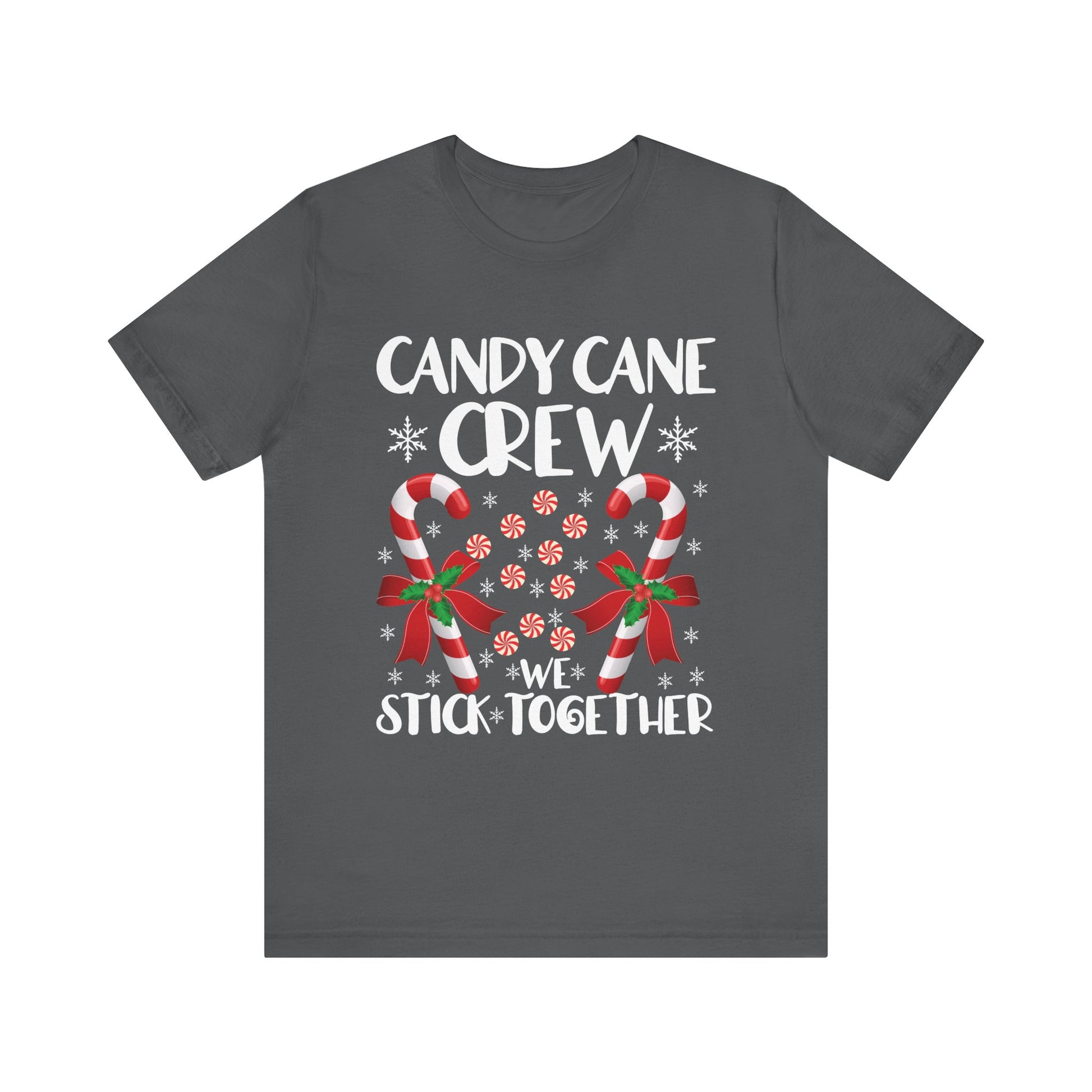 Candy Cane Crew Unisex Short Sleeve Tee - We Stick Together Christmas T-Shirt