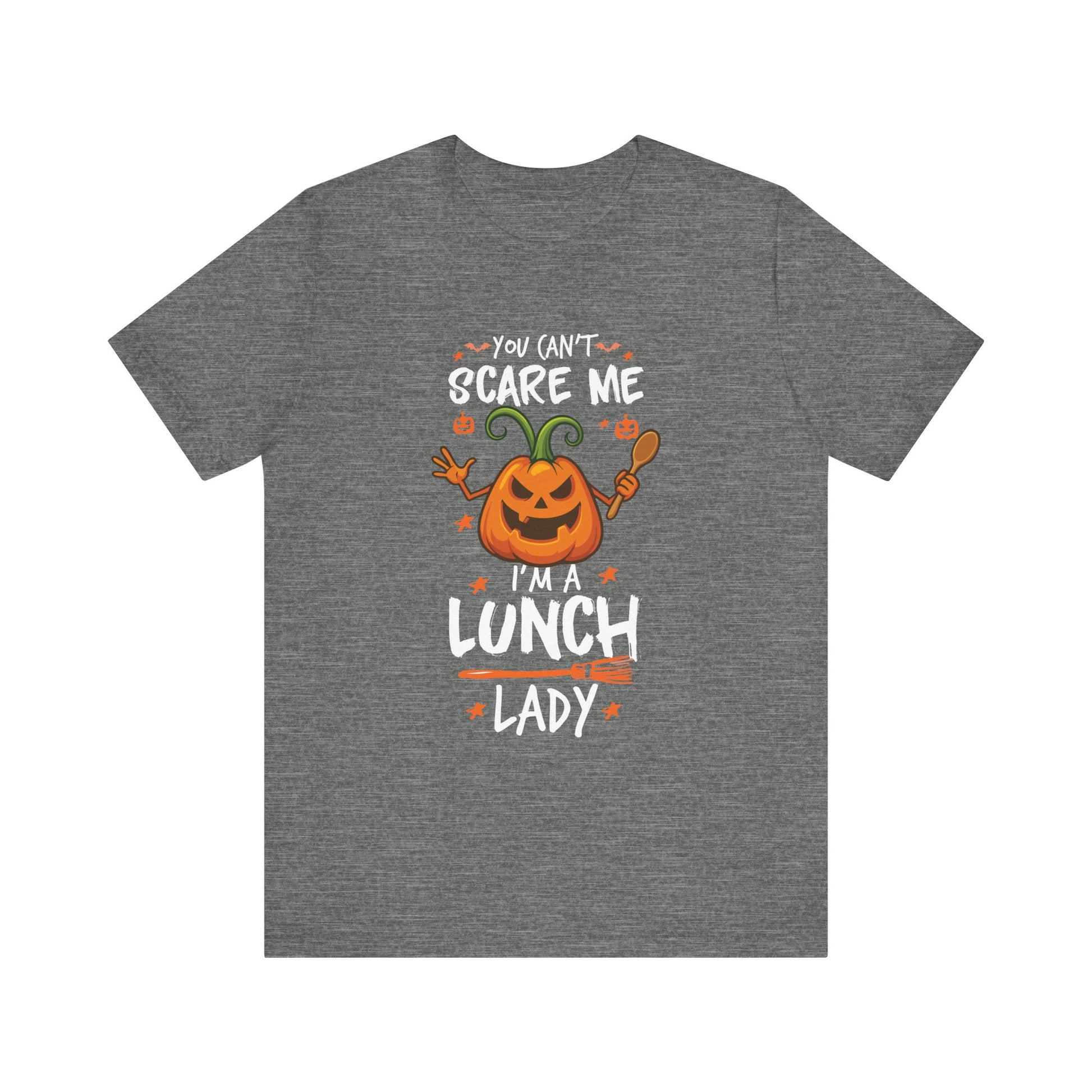 Halloween Lunch Lady Unisex Jersey Tee - "You Can't Scare Me"