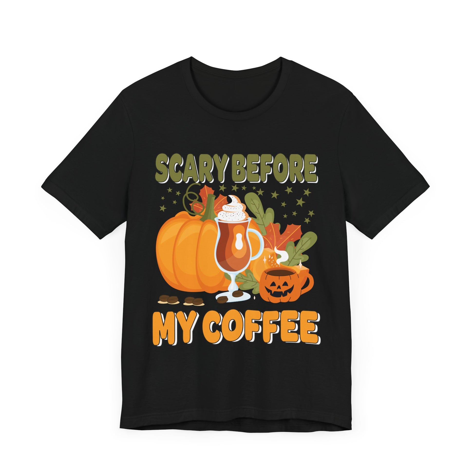 Scary Before My Coffee Unisex Tee - Halloween Coffee Lovers Shirt