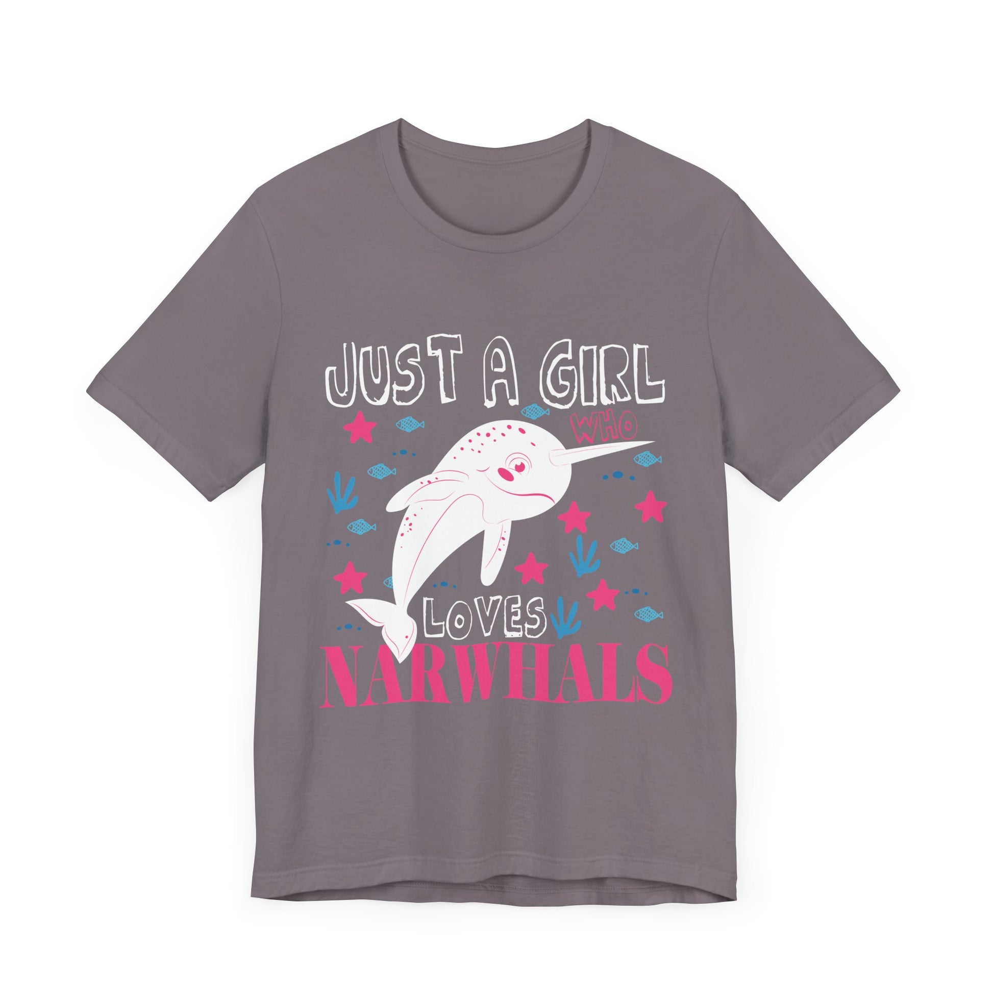 Narwhal Just a Girl Who Loves Narwhals Gift T-Shirt  Unisex Jersey Short Sleeve Tee