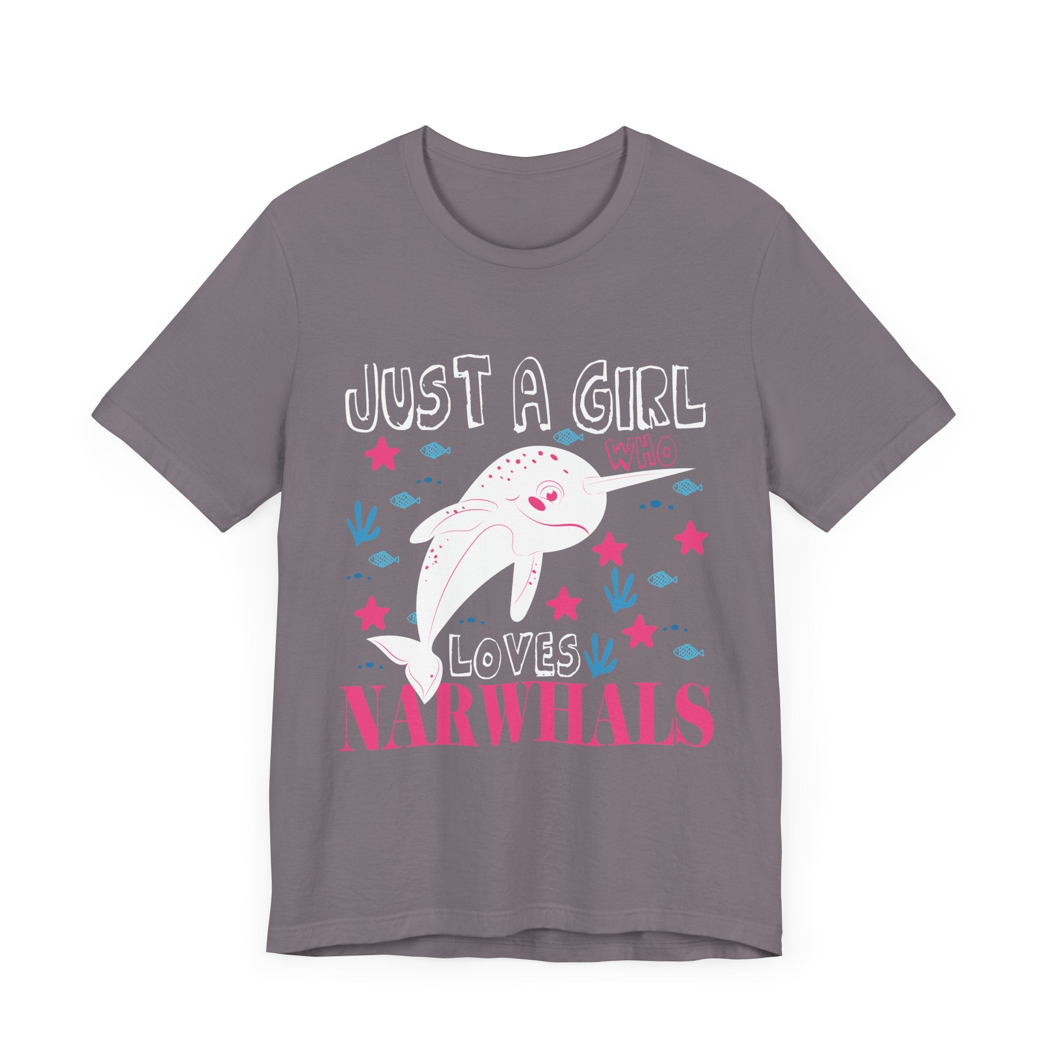 Narwhal Just a Girl Who Loves Narwhals Gift T-Shirt  Unisex Jersey Short Sleeve Tee