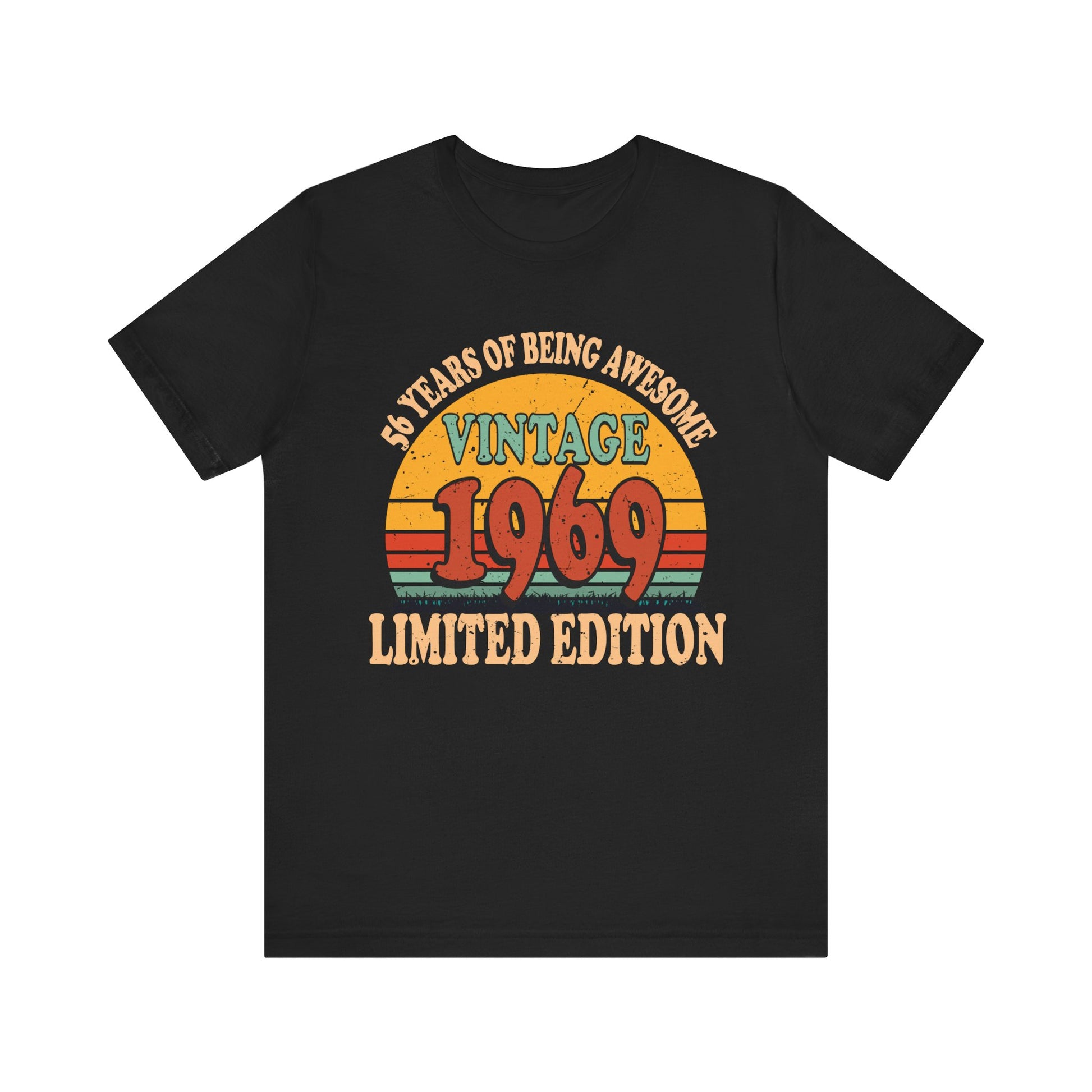 Turning 56 Birthday Decorations Men 56th BDay 1969 Birthday T-Shirt Unisex Jersey Short Sleeve Tee