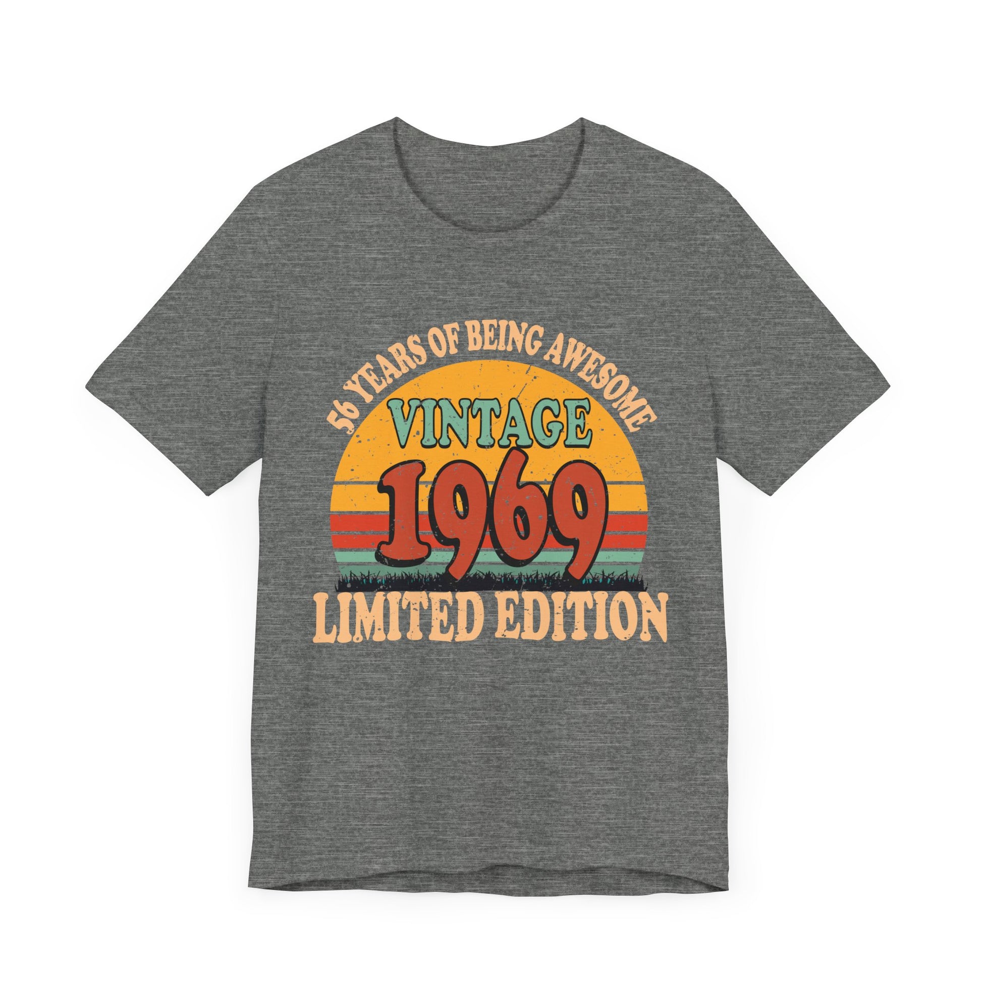 Turning 56 Birthday Decorations Men 56th BDay 1969 Birthday T-Shirt Unisex Jersey Short Sleeve Tee