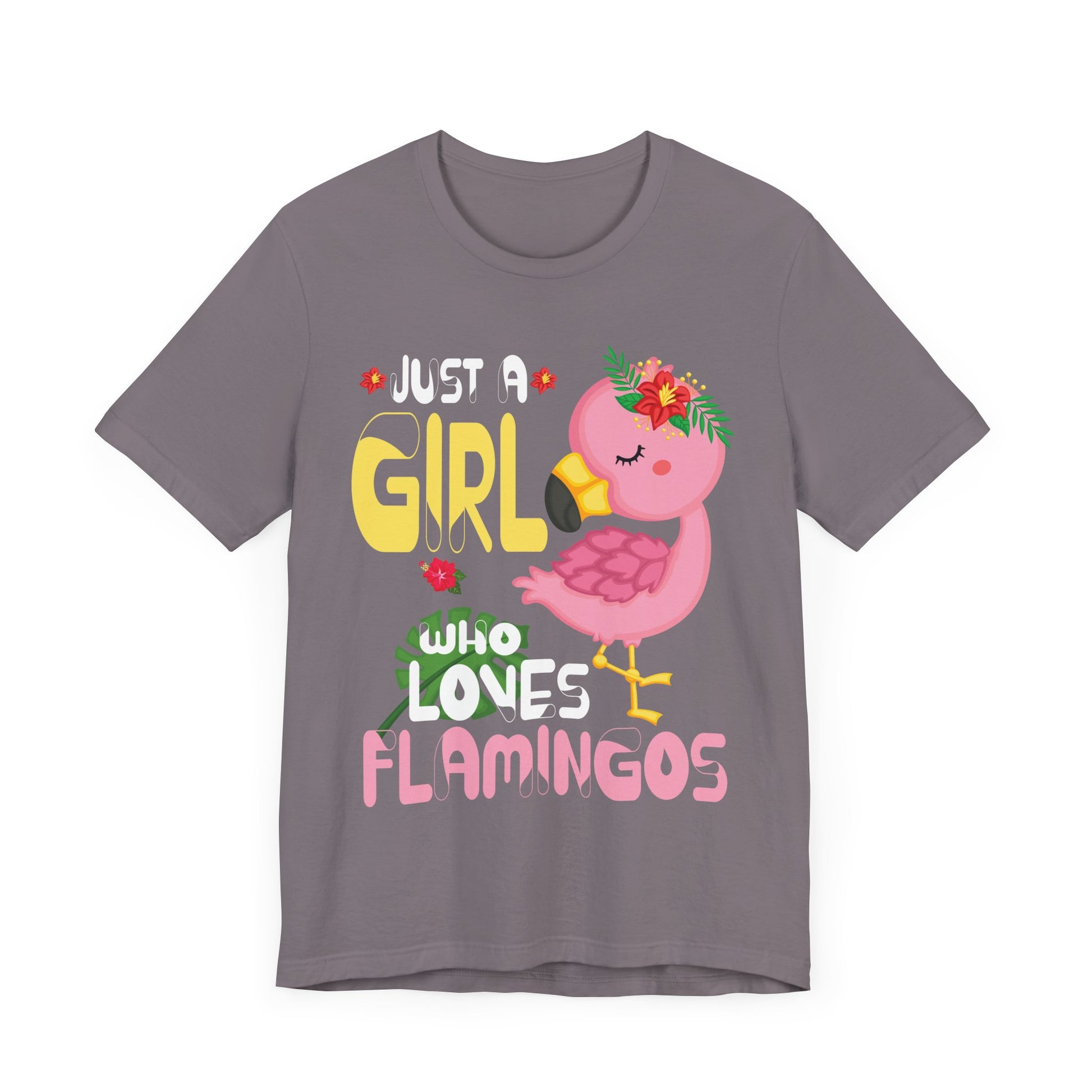 Flamingo Just a Girl who loves Flamingos T-Shirt  Unisex Jersey Short Sleeve Tee