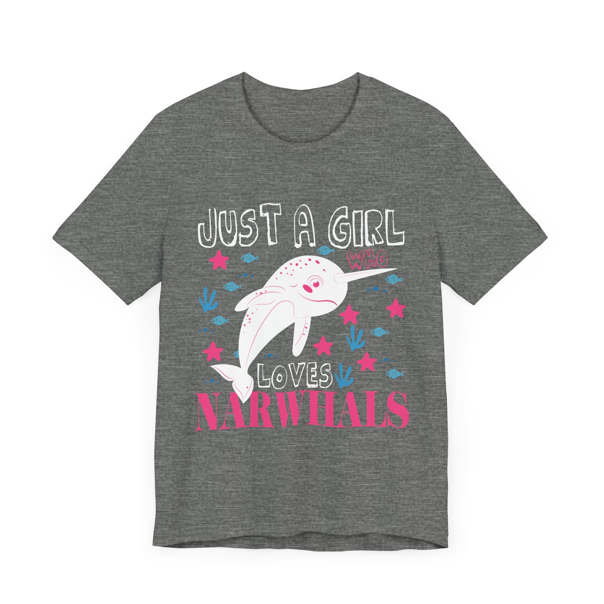 Narwhal Just a Girl Who Loves Narwhals Gift T-Shirt  Unisex Jersey Short Sleeve Tee
