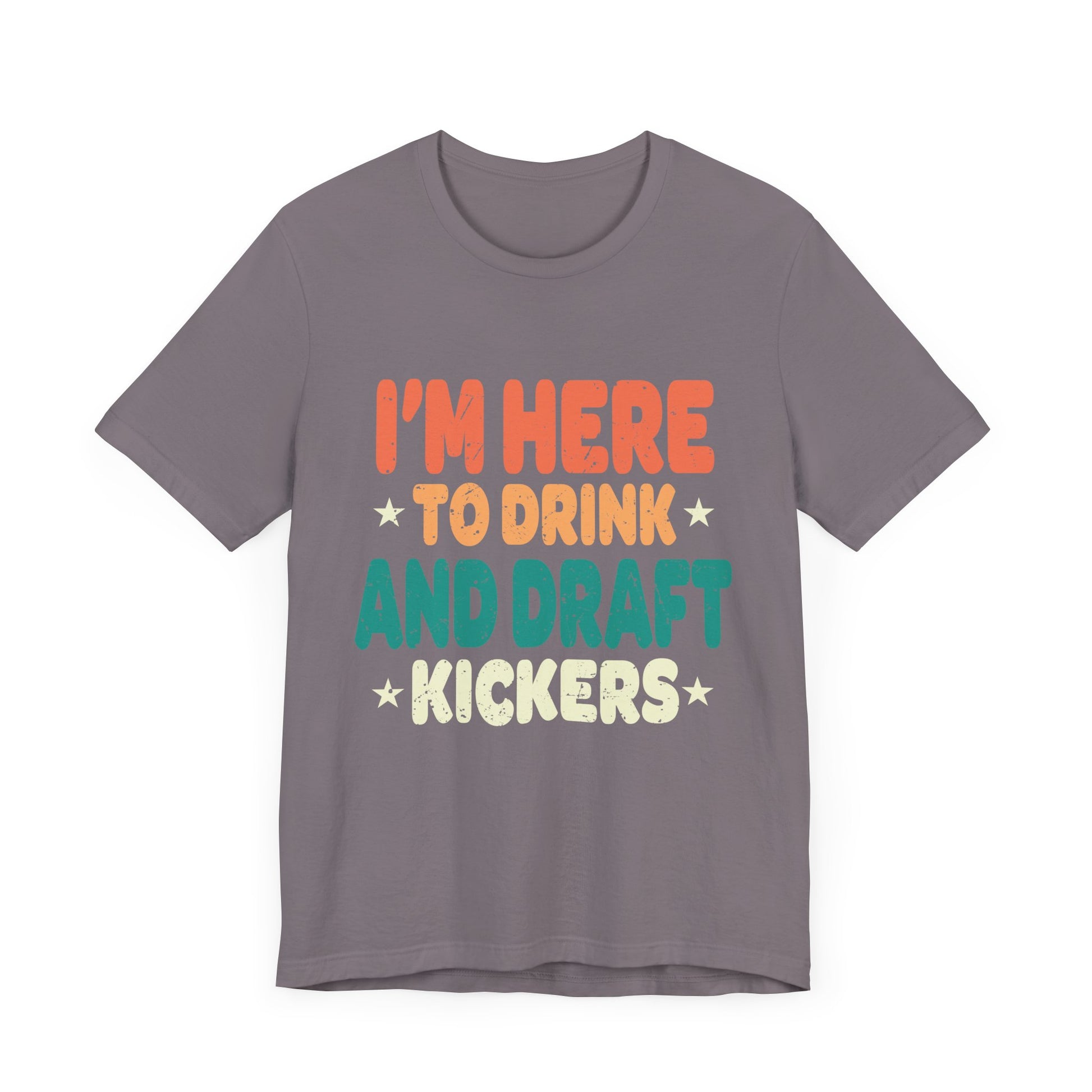 Fantasy Football Party Drink Draft Kickers Funny Sport Retro Unisex Jersey Short Sleeve Tee