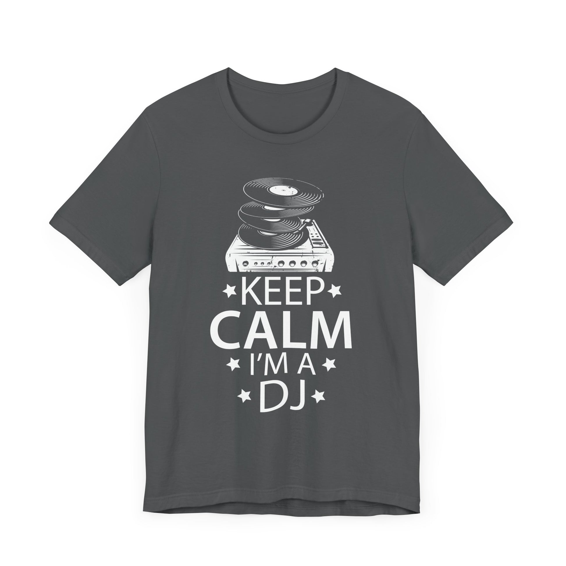 Keep Calm I'm a DJ Short Sleeve Tee - Unisex Jersey T-Shirt for Music Lovers