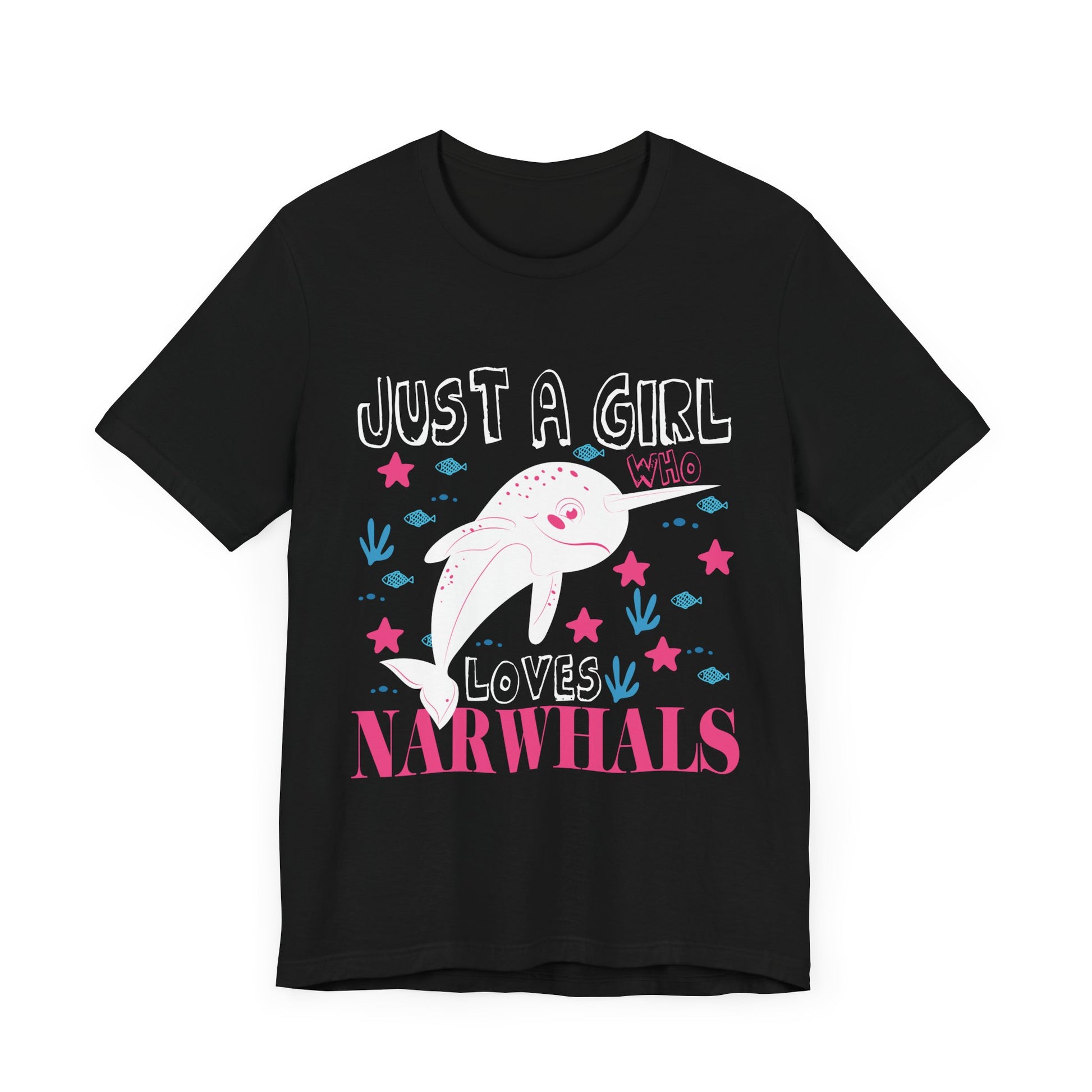 Narwhal Just a Girl Who Loves Narwhals Gift T-Shirt  Unisex Jersey Short Sleeve Tee