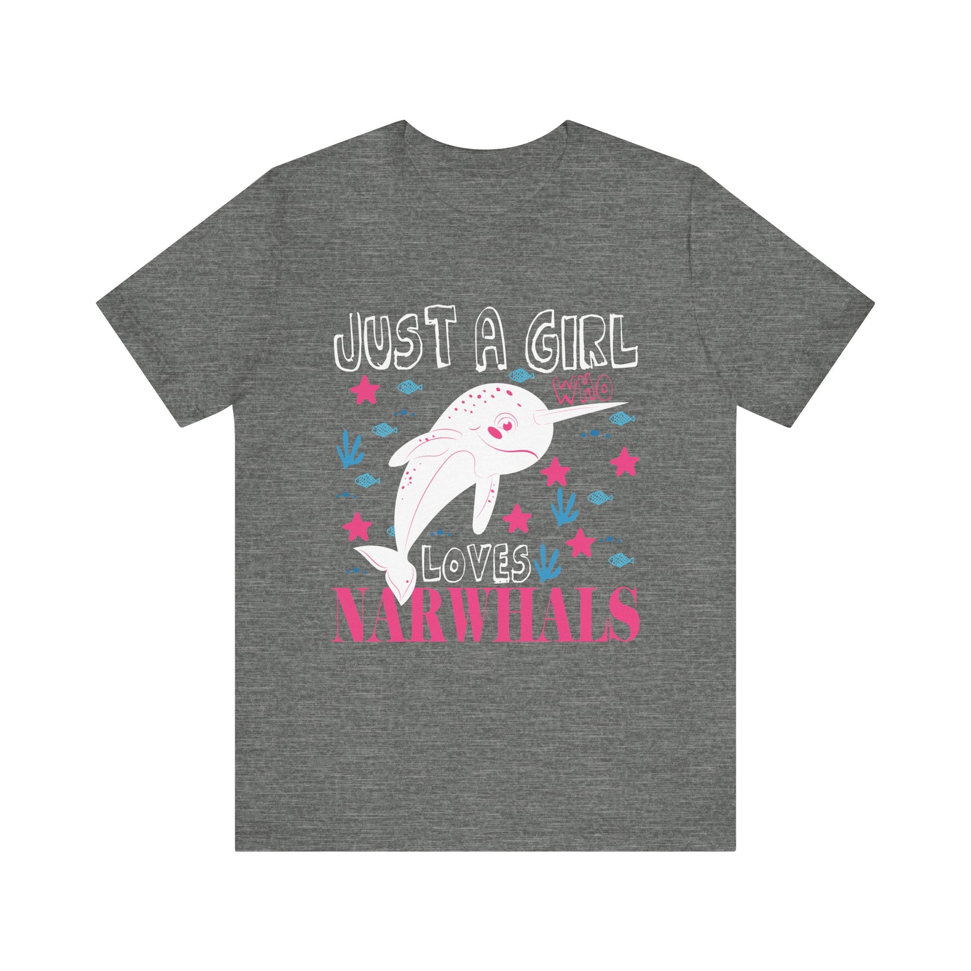 Narwhal Just a Girl Who Loves Narwhals Gift T-Shirt  Unisex Jersey Short Sleeve Tee