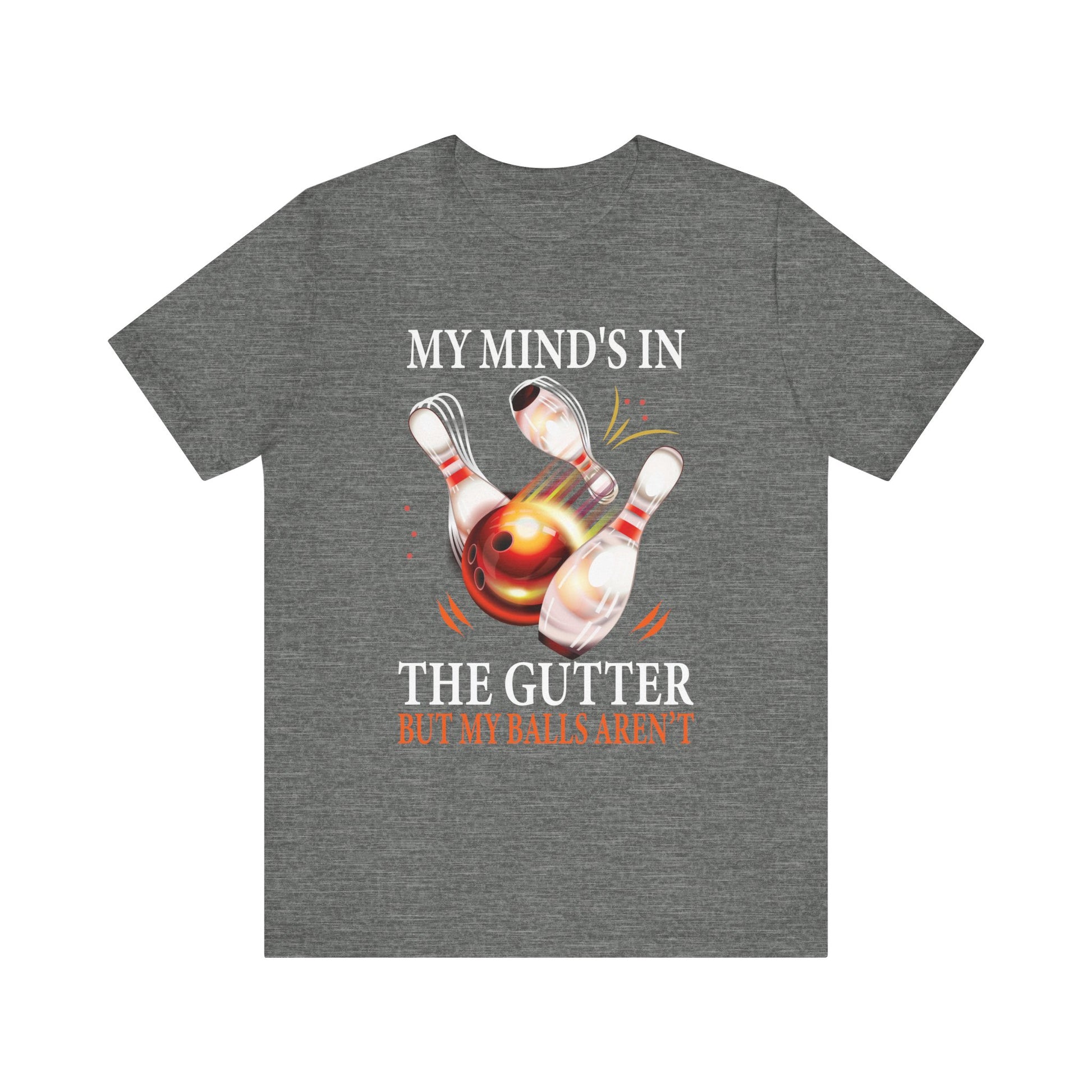 Bowling Enthusiast Unisex Tee - My Mind's in the Gutter, Funny Bowling Shirt, Gift for Bowlers, Bowling Party Outfit, Sports Tee, [...]