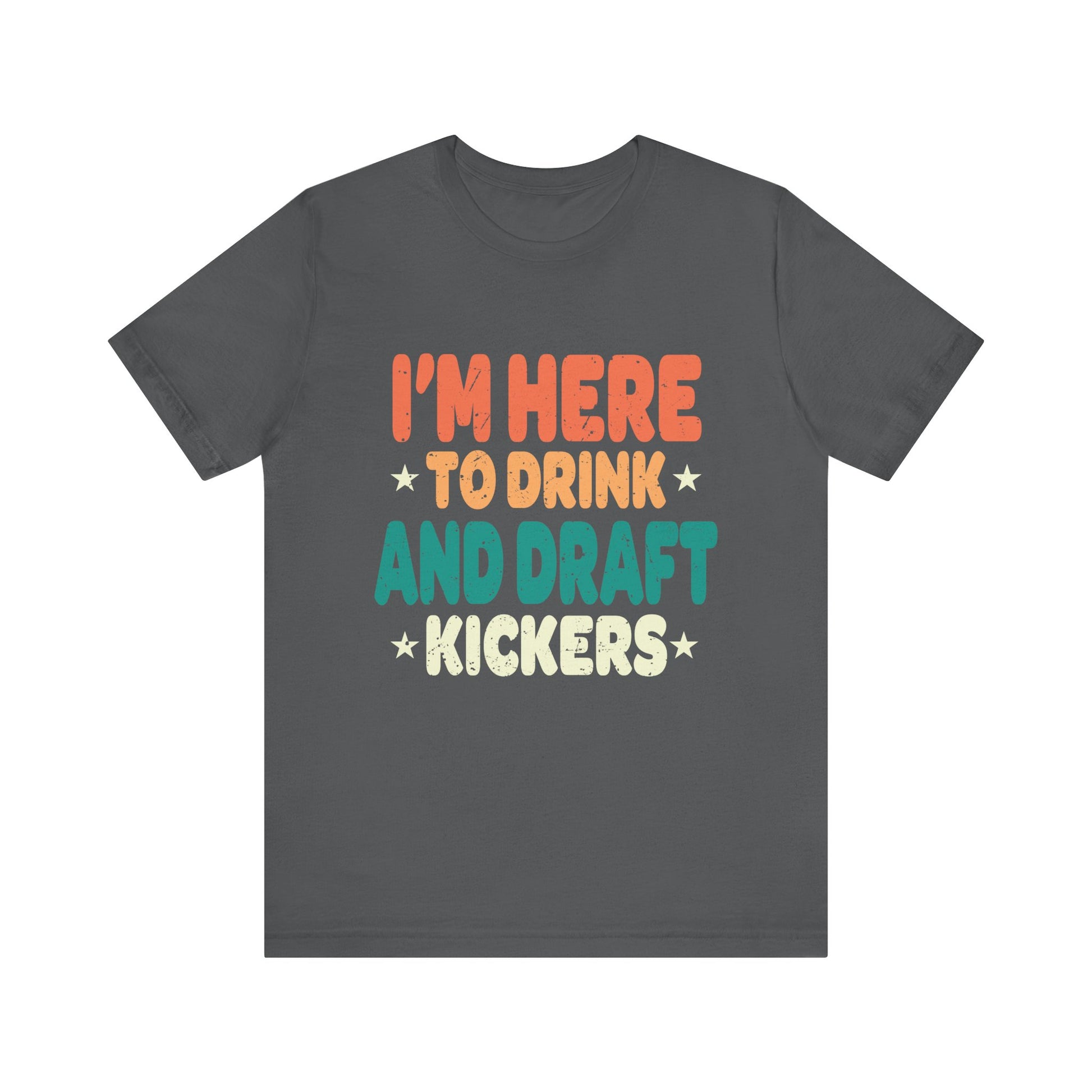 Fantasy Football Party Drink Draft Kickers Funny Sport Retro Unisex Jersey Short Sleeve Tee