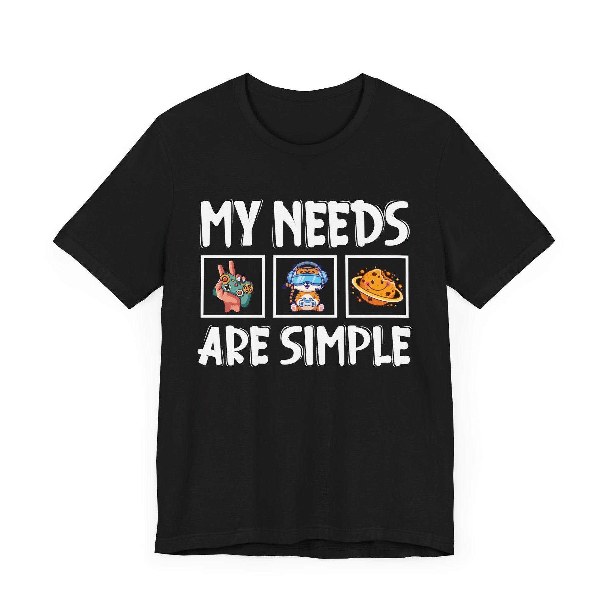 Cats Gaming Cookies Video Gamer Cat Gaming T-Shirt Unisex Jersey Short Sleeve Tee
