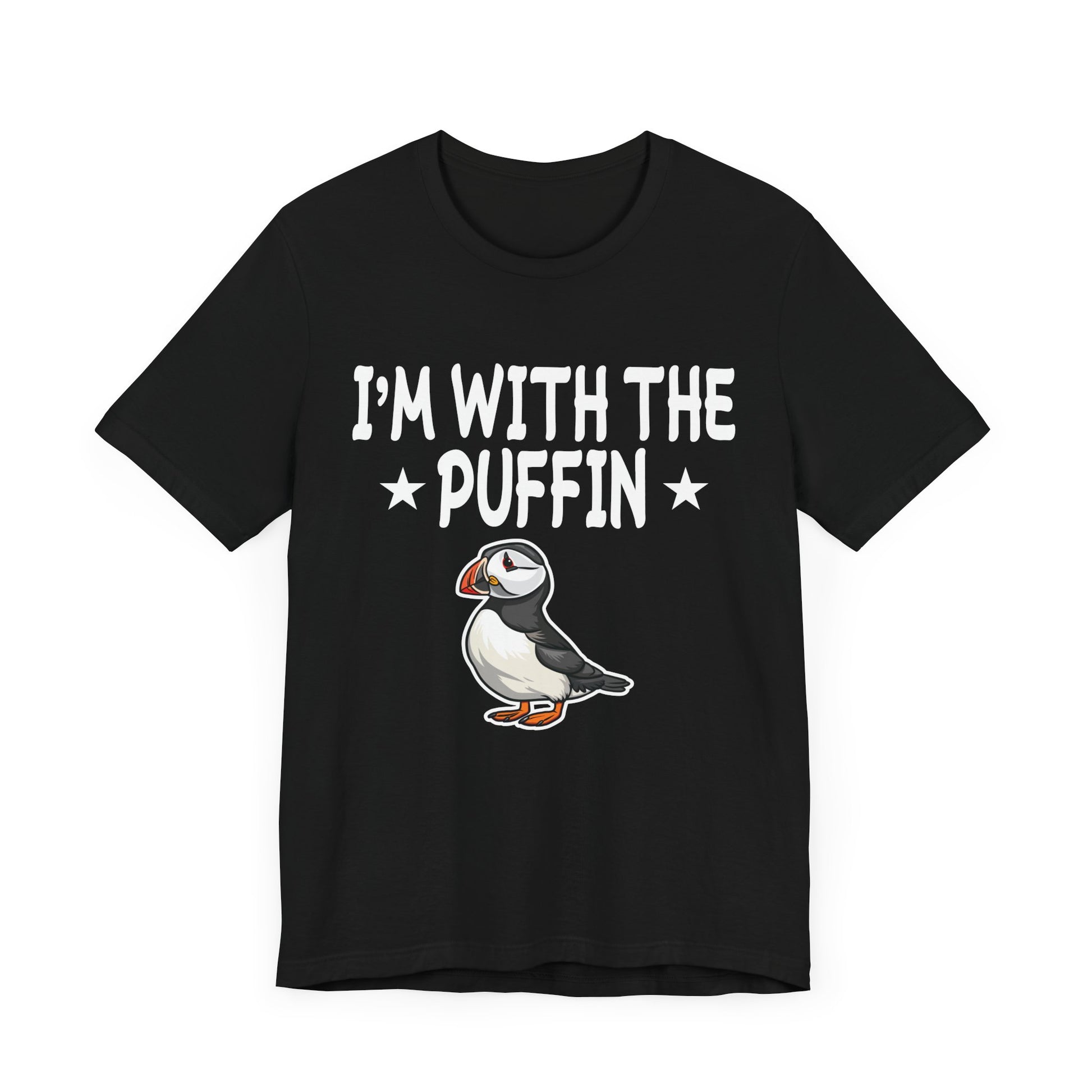 I'm With The Puffin Unisex Short Sleeve Tee - Funny Animal Graphic T-Shirt
