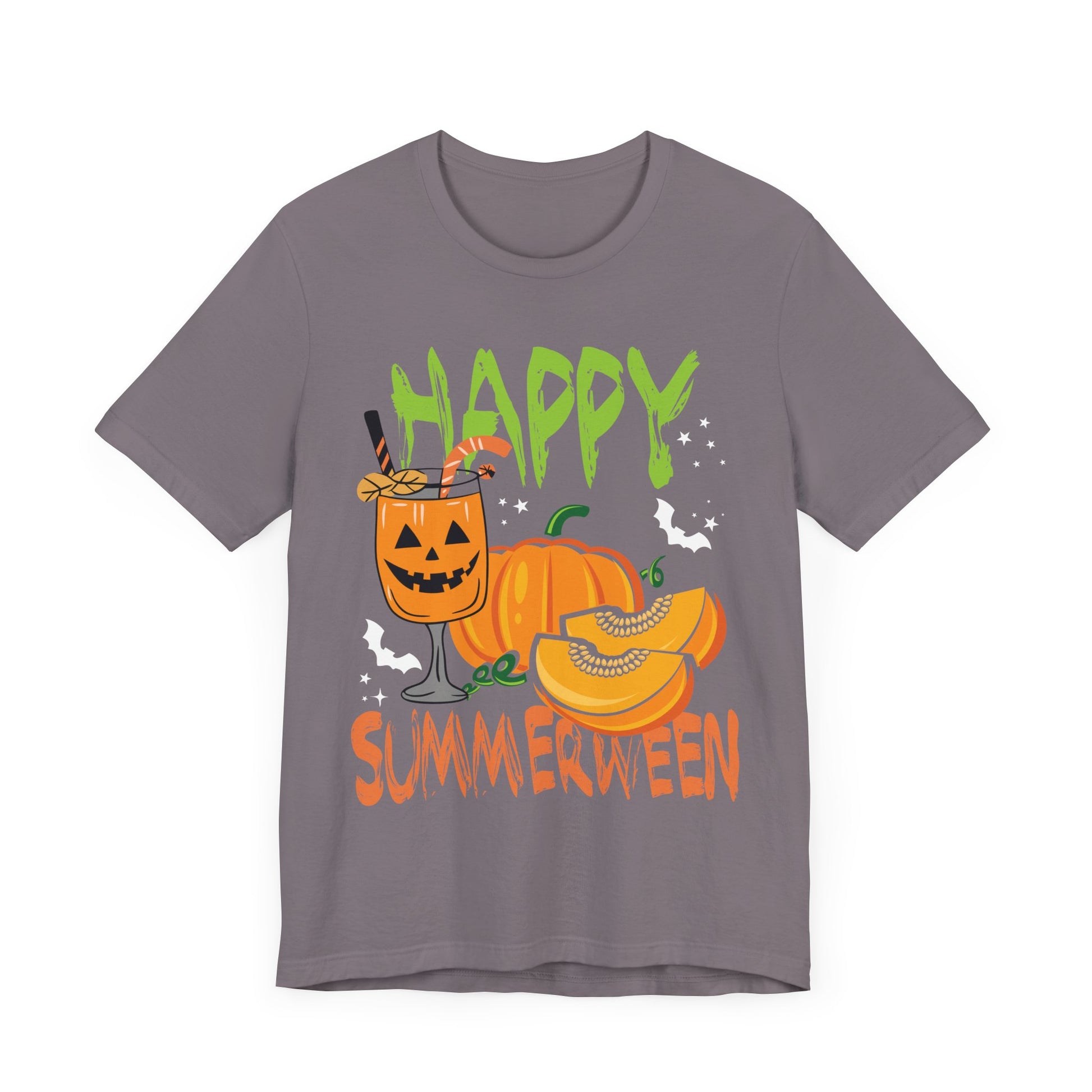 Happy Summerween Summer Fruits Jack-o-lantern Halloween  Unisex Jersey Short Sleeve Tee