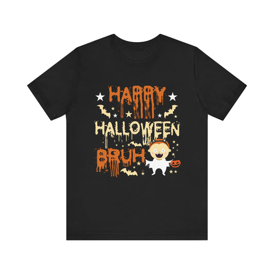 Funny Halloween Unisex T-Shirt - 'Happy Halloween Bruh' Design