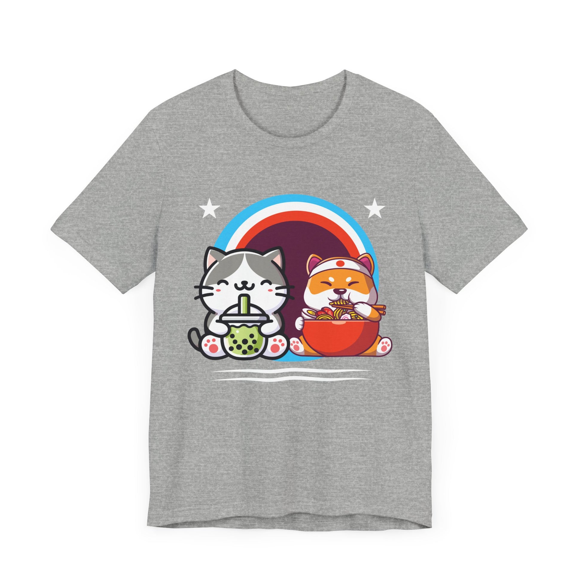 Cute Cat Graphic Tee - Fun & Whimsical Unisex Jersey Shirt