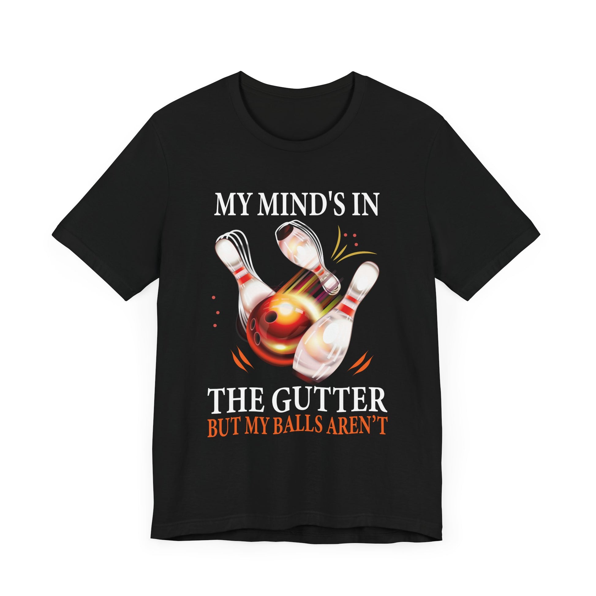 Bowling Enthusiast Unisex Tee - My Mind's in the Gutter, Funny Bowling Shirt, Gift for Bowlers, Bowling Party Outfit, Sports Tee, [...]