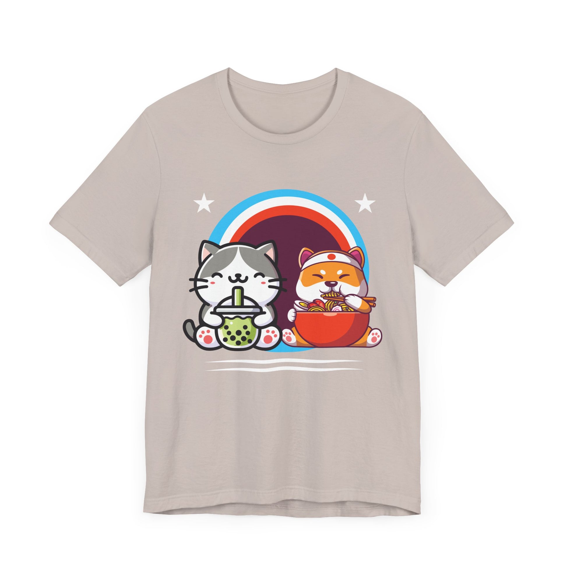 Cute Cat Graphic Tee - Fun & Whimsical Unisex Jersey Shirt