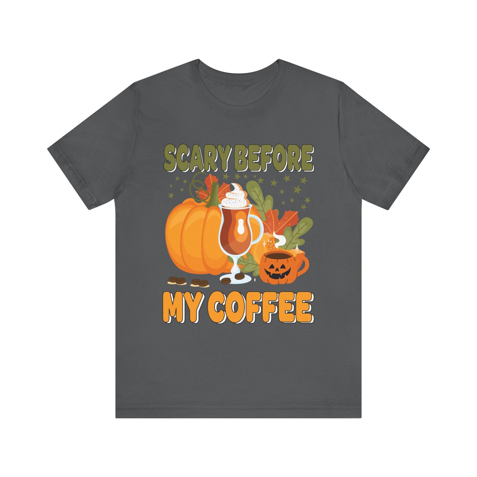 Scary Before My Coffee Unisex Tee - Halloween Coffee Lovers Shirt