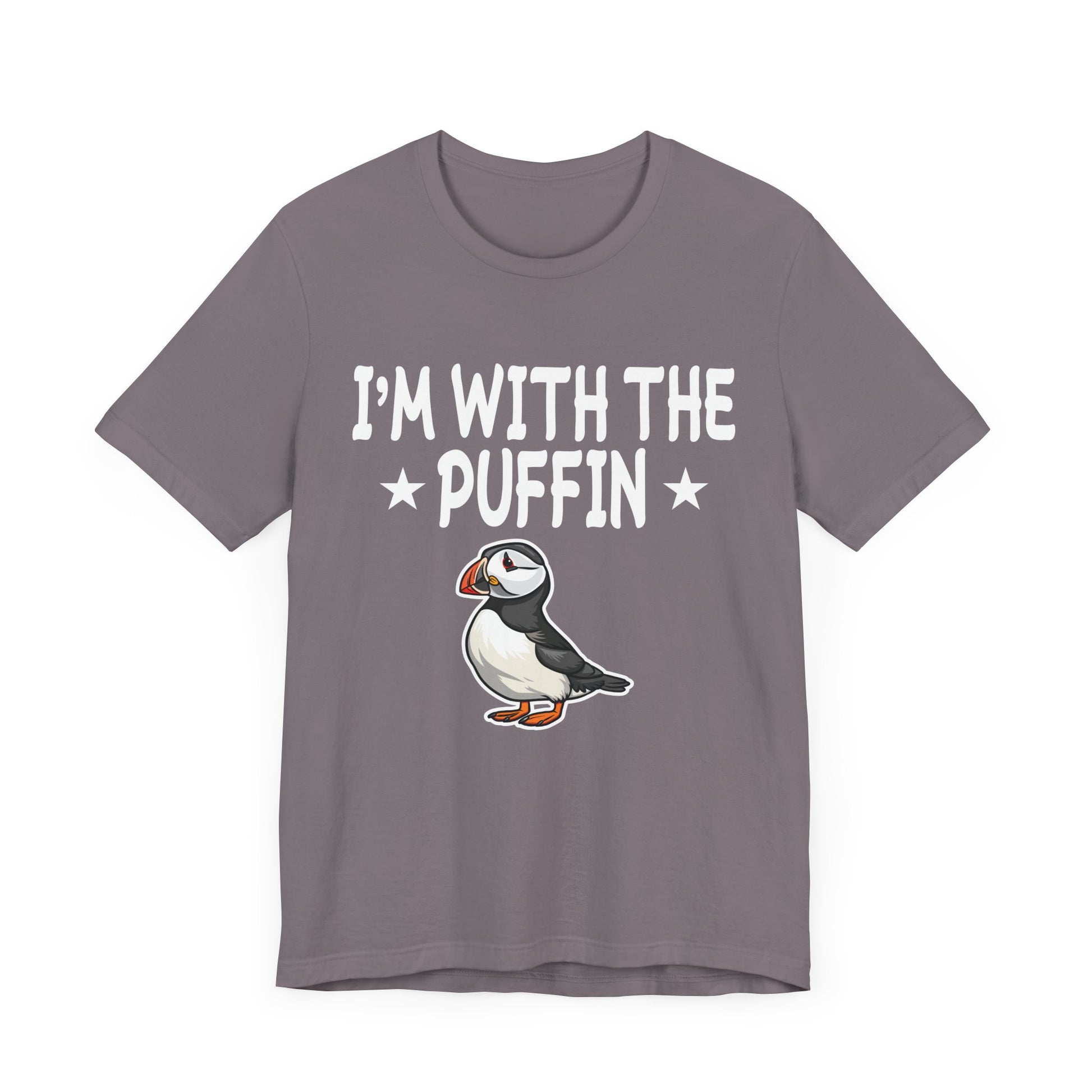 I'm With The Puffin Unisex Short Sleeve Tee - Funny Animal Graphic T-Shirt