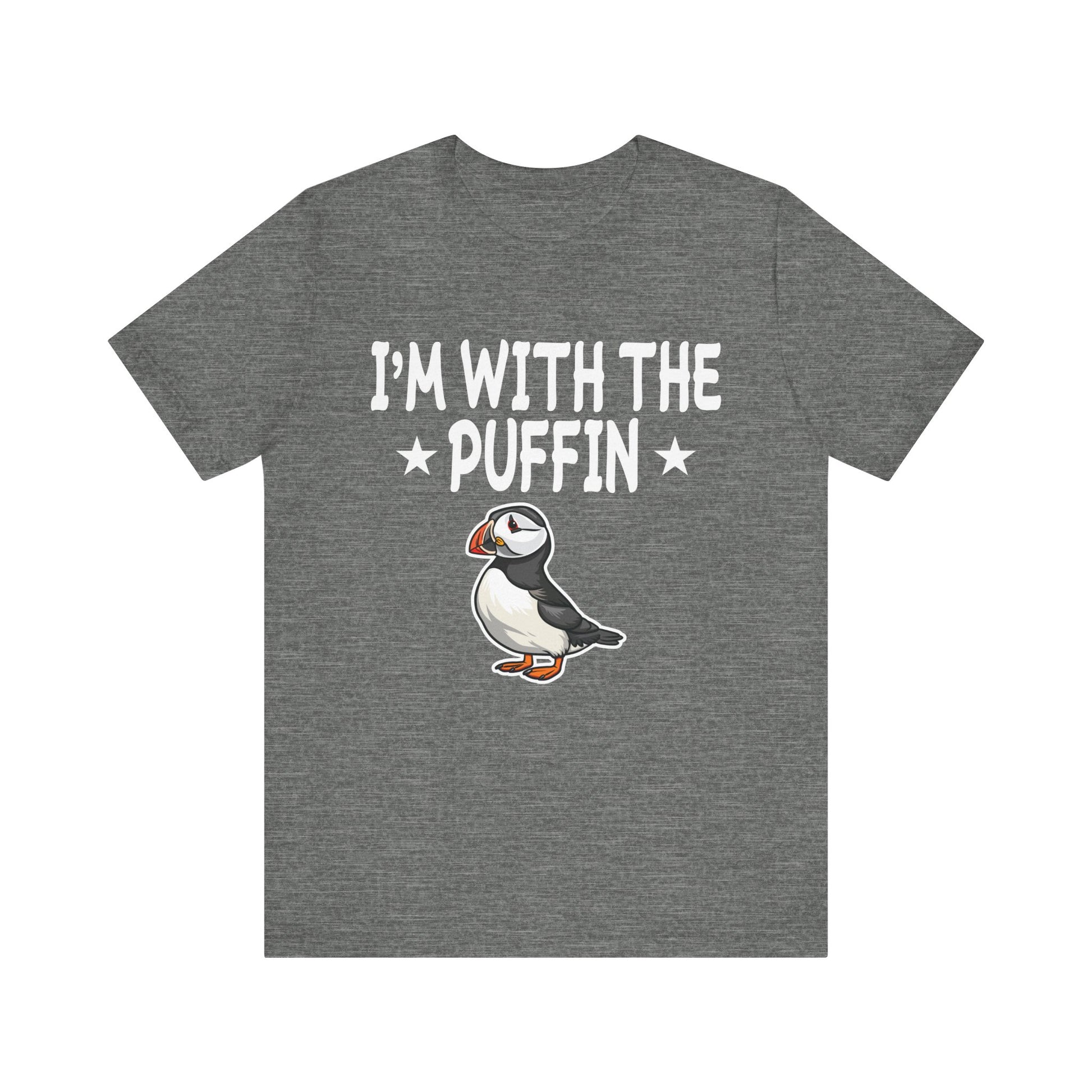 I'm With The Puffin Unisex Short Sleeve Tee - Funny Animal Graphic T-Shirt
