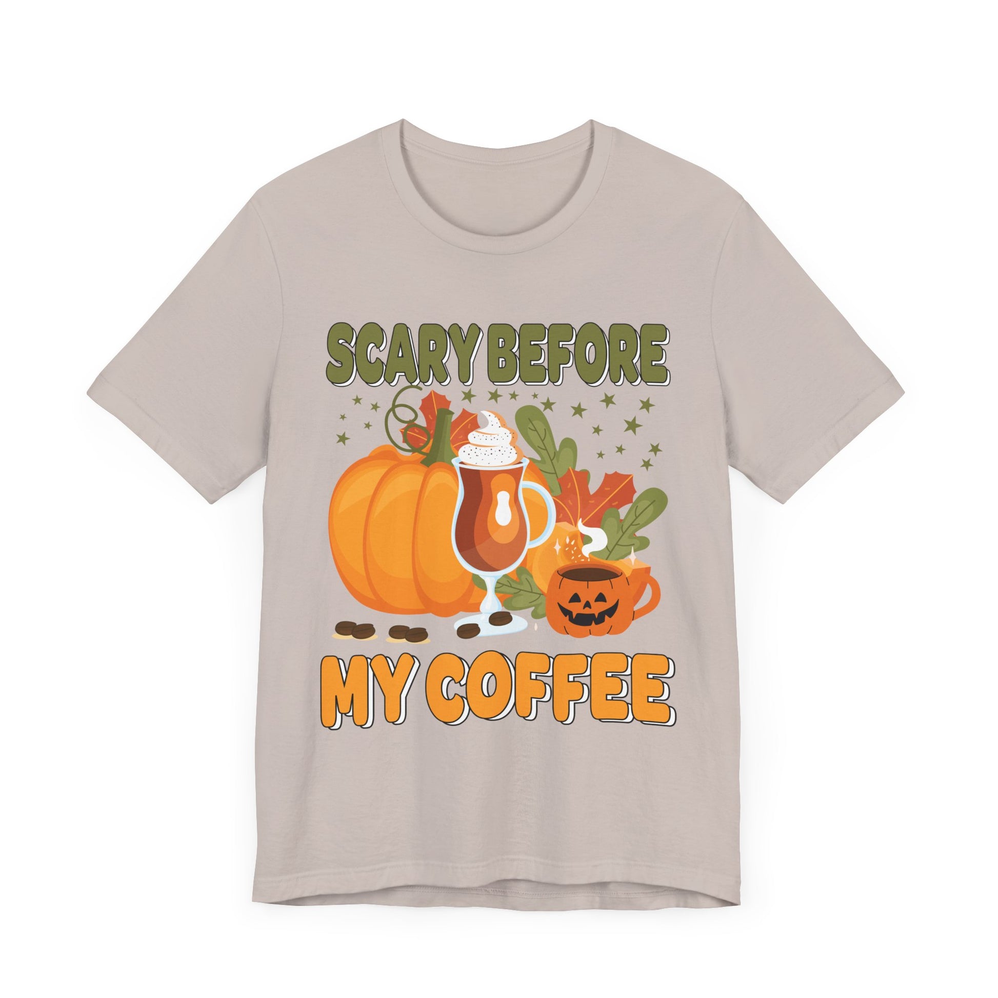Scary Before My Coffee Unisex Tee - Halloween Coffee Lovers Shirt