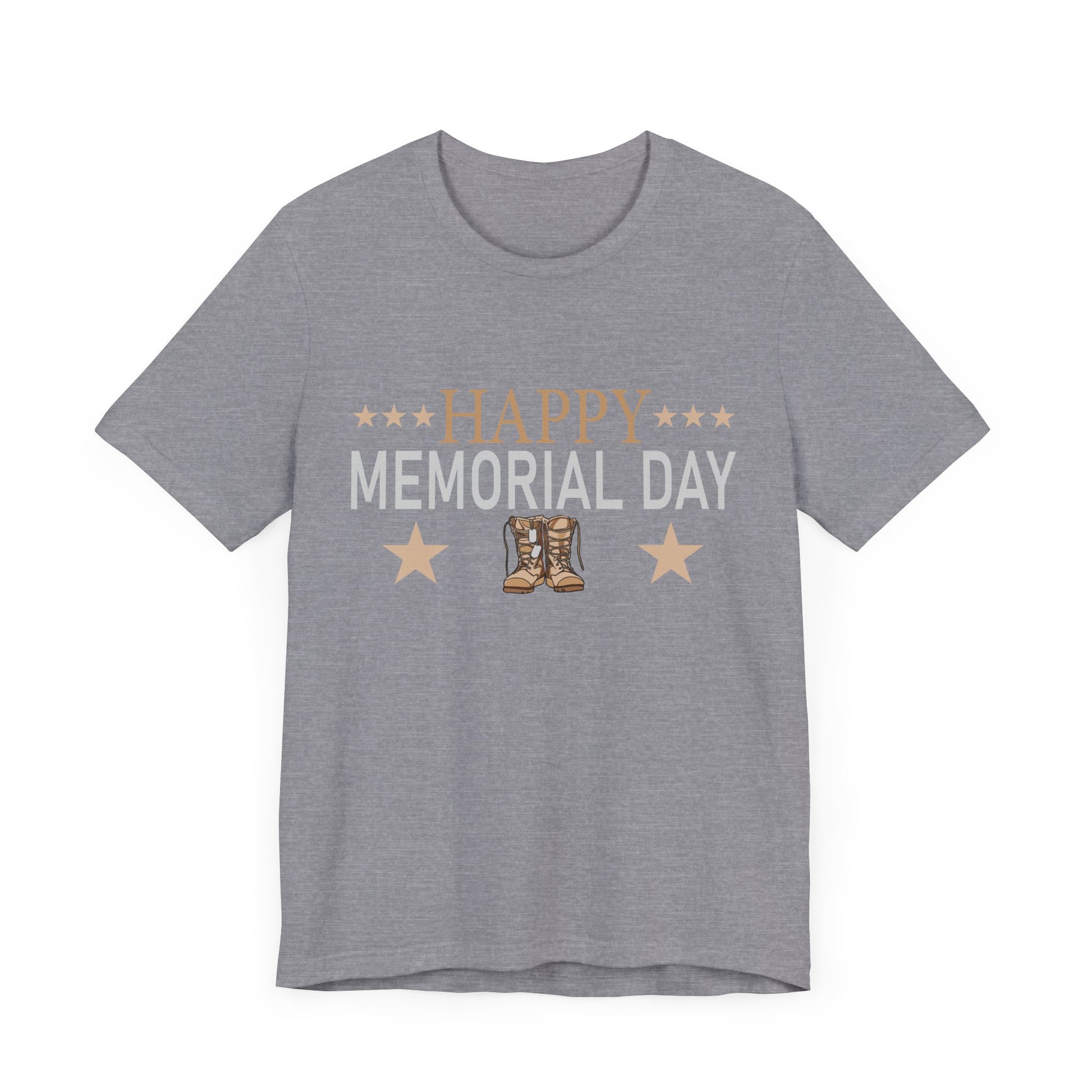 Happy Memorial Day Unisex Tee - Comfy Jersey Shirt for Celebrating Heroes