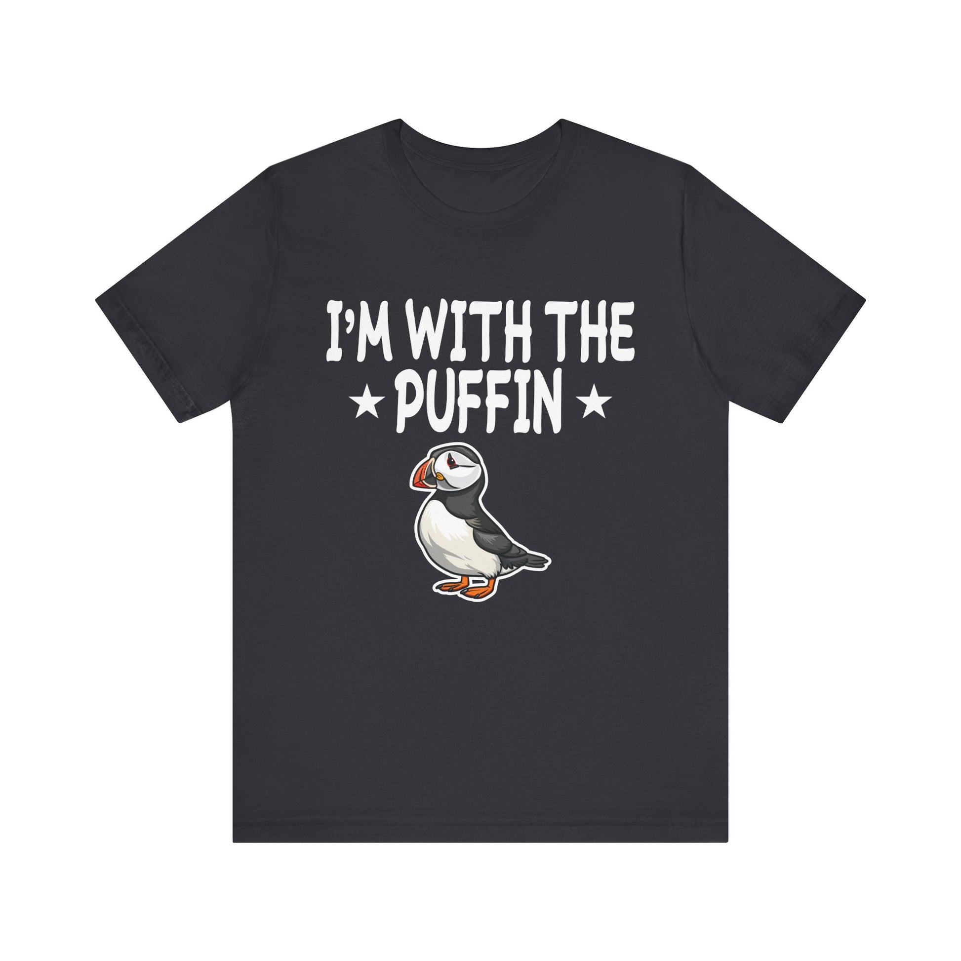 I'm With The Puffin Unisex Short Sleeve Tee - Funny Animal Graphic T-Shirt