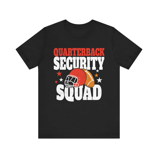 Quarterback Security Squad Football Offensive Line Lineman T-Shirt Unisex Jersey Short Sleeve Tee